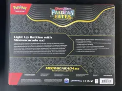 pokemon paldean fates premium collection box- Meowscarada Ex - 8 Packs READ - Image 2