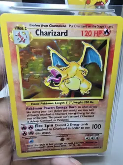 1999 Pokemon Base Set Unlimited Charizard 4/102 Holo NM-MINT Condition - Image 3