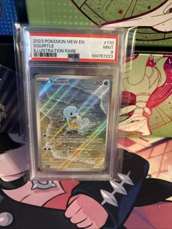 Pokemon TCG Squirtle Illustration Rare 170/165 Scarlet & Violet 151 PSA 9 Mint - Image 1