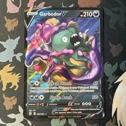 Pokemon TCG Garbodor V Evolving Skies 100/203 Holo Ultra Rare - Image 1