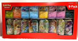 Pokemon TCG Prismatic Evolutions Costco 8 Mini-Tin Bundle w/ Promo Cards NEW - Image 1