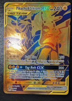 Pokemon TCG Pikachu & Zekrom GX Sun & Moon SM248 Holo Promo Card - Image 1