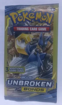 Pokemon Sun & Moon Unbroken Bonds 3 Card Booster Pack Art Set Lot Of 4 Packs! - Image 2