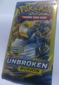 Pokemon Sun & Moon Unbroken Bonds 3 Card Booster Pack Art Set Lot Of 4 Packs! - Image 3
