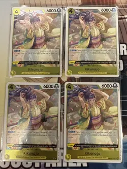 OP06-104 Kikunojo R Wings of Captain One Piece Card x4 Playset Yellow TCG CCG - Image 1