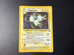 Magneton Pokemon TCG Unlimited Holo Rare Card 11/62 Fossil Set MP - Image 1