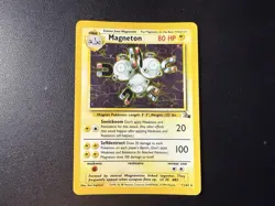 Magneton Pokemon TCG Unlimited Holo Rare Card 11/62 Fossil Set MP - Image 3