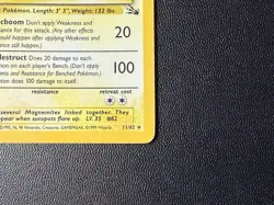 Magneton Pokemon TCG Unlimited Holo Rare Card 11/62 Fossil Set MP - Image 4
