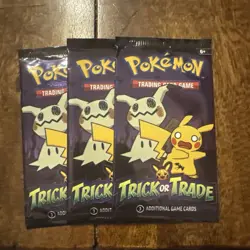 Pokemon 2023 Halloween Trick Or Trade 3 Card Booster Pack Unopened Mint 3 Packs - Image 1