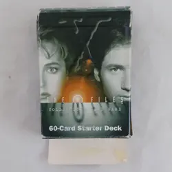 👽Vintage 1996 X-FILES Collectible Card Game 60 Card Starter Deck - Image 1
