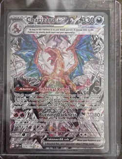 Pokemon TCG Charizard EX Sir Obsidian Flames 223/197 Full Art Secret Rare Card - Image 1