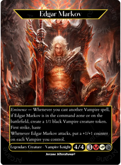 Edgar Markov - Full Art Altered Art Custom Cards - Image 1