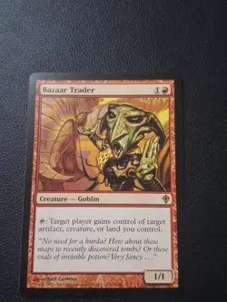 MTG Bazaar Trader LP Light Play Worldwake - Image 1