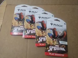 Magic: The Gathering Marvel "Spider-Man" Play Boosters (4) *SEALED~BRAND NEW* - Image 1