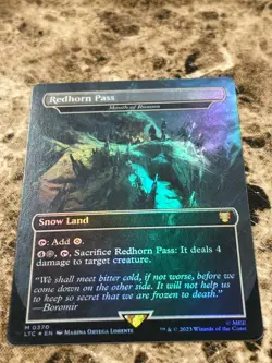 REDHORN PASS Magic MTG Lord of the Rings Borderless Foil - Image 1