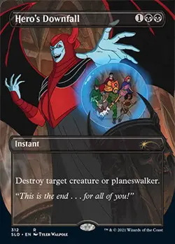 MTG Hero's Downfall (Borderless) [Secret Lair Drop Series] Foil Near Mint Magic - Image 1