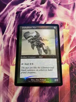 Palladium Myr Retro Frame Foil Mtg Commander Party WPN Promo - Image 1