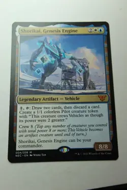 MTG Shorikai Genesis Engine x1- -Neon Dynasty Commander-Lightly Played - Image 1