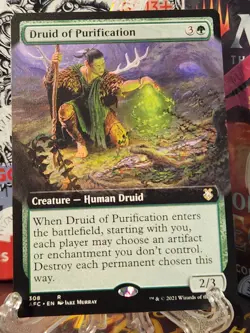 Druid of Purification Extended Art NM [Commander AFR] Mtg #308 - Image 1