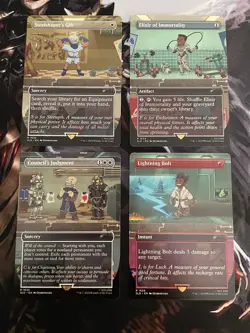 Magic MTG Fallout Secret Lair Lot Lightning Bolt 1638, Steelshapers Gift 1632 - Image 1