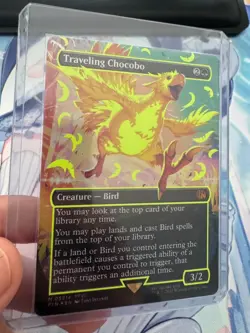 Traveling Chocobo (Borderless) (Neon Ink Yellow) Final Fantasy Foil - Image 1