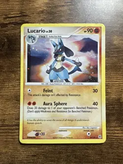 Pokemon TCG 2007 Lucario Reverse Holo Rare Diamond and Pearl 6/130 - Image 1