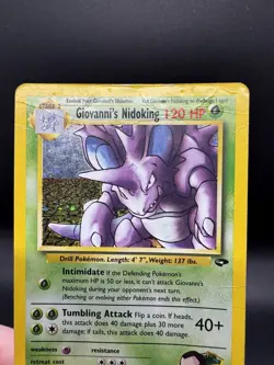Pokemon TCG Giovanni's Nidoking 7/132 Gym Challenge Holo Unlimited - Damaged - Image 3