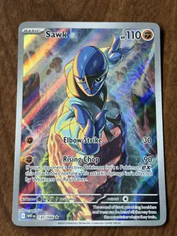 2025 | Pokemon White Flare | Sawk Illustration Rare | 130/086 NM! - Image 1