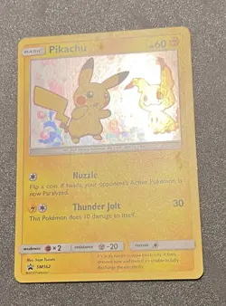 ⚡Pikachu & Mimikyu 2019 Sun and Moon Black Star Holo Promo SM162 EX-NM Pokemon! - Image 2