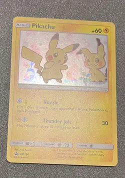 ⚡Pikachu & Mimikyu 2019 Sun and Moon Black Star Holo Promo SM162 EX-NM Pokemon! - Image 3