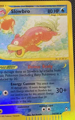 Pokemon TCG: Slowbro Aquapolis #33/147 Reverse Holo LP/NM Condition - Image 3