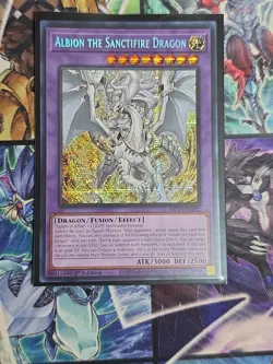 Albion the Sanctifire Dragon MP24-EN082 Prismatic Secret Rare, 1st Ed Mint Yugi - Image 1