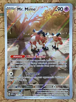 Pokemon Card TCG - Mr. Mime 179/165 Illustration Rare Scarlet & Violet 151 NM - Image 2