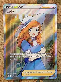 Pokemon Card TCG - Lady 193/196 Full Art Trainer Lost Origin Near Mint - Image 2