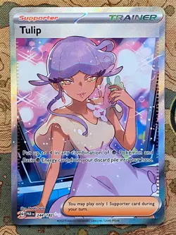 Pokemon Card TCG - Tulip 244/182 Full Art Trainer Ultra Rare Paradox Rift NM - Image 2