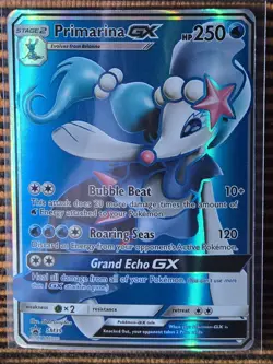 Pokemon TCG Primarina GX Burning Shadows SM39 Holo Promo Card - Image 1