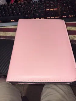 Zip Up Pink Leather pokemon card binder Holds 376 Cards+ - Image 1