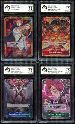 One Piece Romance Dawn Premium Card Collection CGA 10! Bundle/Lot! 4 Cards! - Image 1