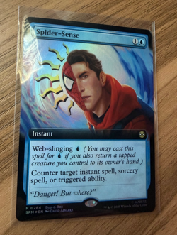 MTG Spider Sense Extended Art Promo Card | Magic the Gathering | Spiderman - Image 1