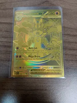 Pokemon Mega Lucario 188/132 Gold English/ Card Lot Illustration Rare And Sir 🔥 - Image 1