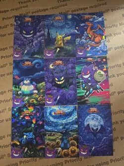 Pokemon 2025 Database Halloween Set Of 9 Cards Cracked Ice Holo (Peru) - Image 1