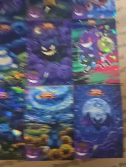 Pokemon 2025 Database Halloween Set Of 9 Cards Cracked Ice Holo (Peru) - Image 2