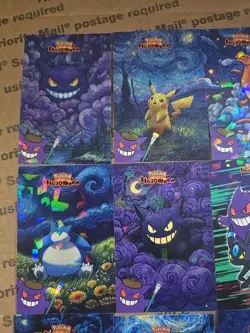 Pokemon 2025 Database Halloween Set Of 9 Cards Cracked Ice Holo (Peru) - Image 4