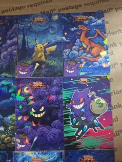 Pokemon 2025 Database Halloween Set Of 9 Cards Cracked Ice Holo (Peru) - Image 5
