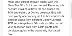 2025 RAVENSBURGER DISNEY LORCANA FABLED ELSA PROMO CARD GIFT PACK BOX PRE-ORDER! - Image 5