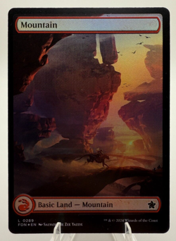 MTG Mountain - Full Art Foil - Foundations #289 - Near Mint - Image 1