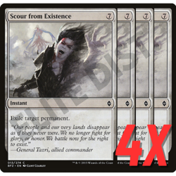 MTG Scour from Existence (Battle for Zendikar) 013/274 (NEAR MINT) (4X) - Image 1