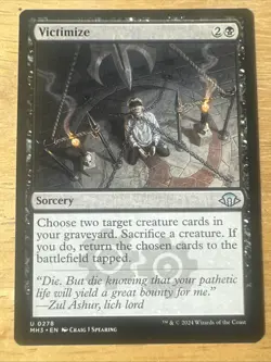 MTG Victimize Modern Horizons 3 Set Uncommon #278 NM Fresh Pull No Play - Image 1