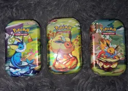 Pokemon LOT OF 3 Prismatic Evolutions Mini Tin NEW Factory Sealed X3 - Image 1