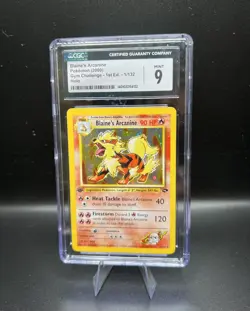 CGC 9 Pokemon Blaine's Arcanine Holo 1st Edition Gym Challenge 1/132 - Image 4